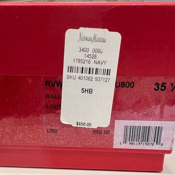 Roger Vivier Chip Buckle D'orsay Flats in Navy Blue Suede 35.5 (discontinued) - Picture 7 of 8